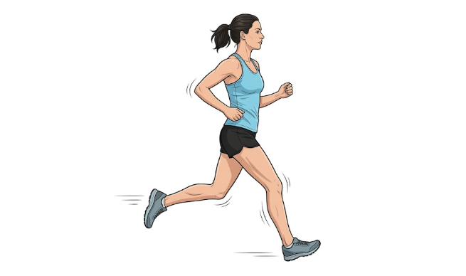 달리기 주법 시속 10km 저속 조깅 올바른 자세 일러스트